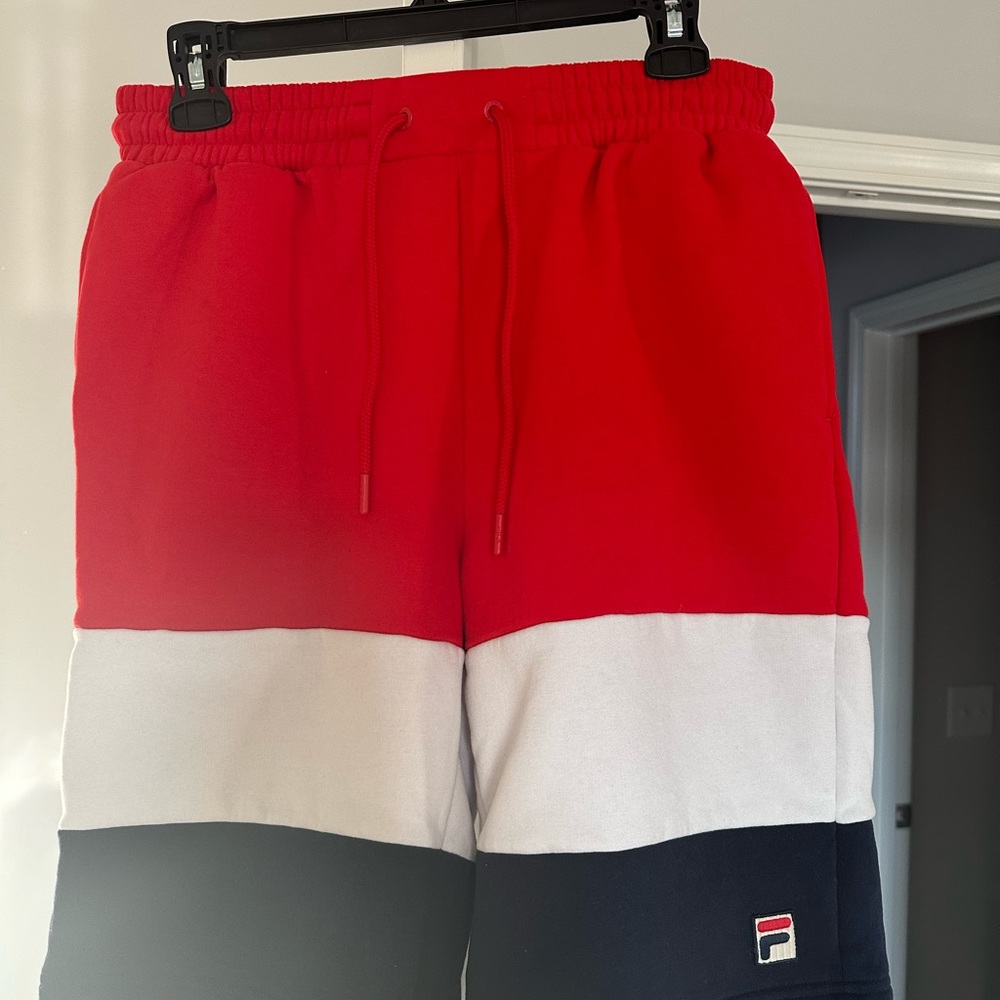 Fila red, white, and blue men’s shorts. Size small.